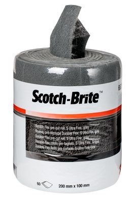 3M™ Scotch-Brite™ Durable Flex Rollen ultrafine grau 60 Stück à 100x200mm
