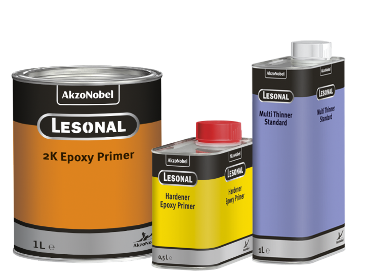 Lesonal Epoxy Primer 1 Ltr. + Härter 0,5 Ltr. + Thinner 1 Ltr.