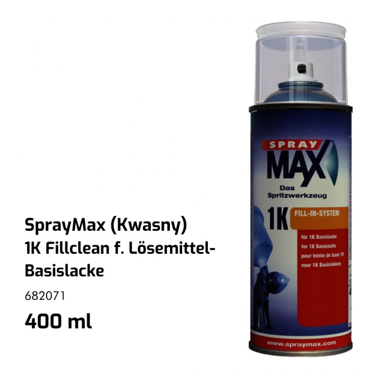 Kwasny 1K FillClean vorgfüllte Spraydose für Lösemittel Basislacke (400ml je 1 Dose)