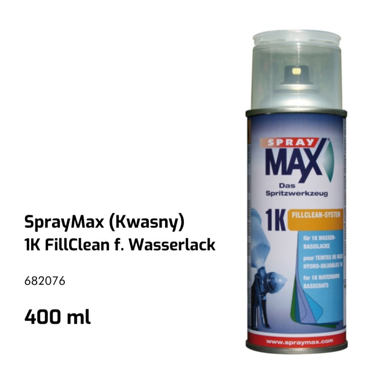 Kwasny 1K FillClean vorgfüllte Spraydose für Wasserbasislacke (400ml je 1 Dose)