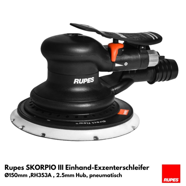RUPES Skorpio III Druckluft Exzenterschleifer Ø150mm 3mm Hub