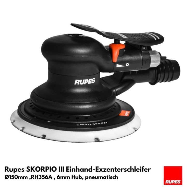 RUPES Skorpio III Druckluft Exzenterschleifer Ø150mm 6mm Hub