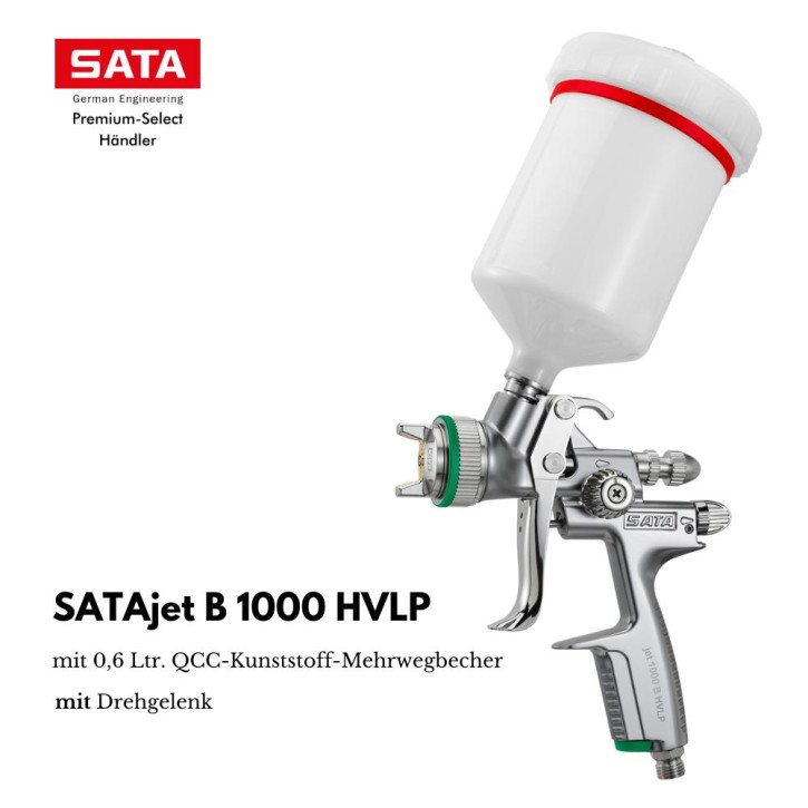SATAjet 1000 B HVLP mit 0,6l Fließbecher und Drehgelenk