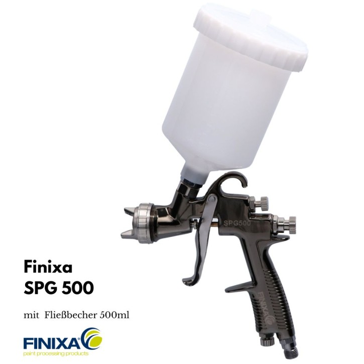 Finixa SPG500 Lackierpistole mit 0,5l Fließbecher (1,8mm Düse)