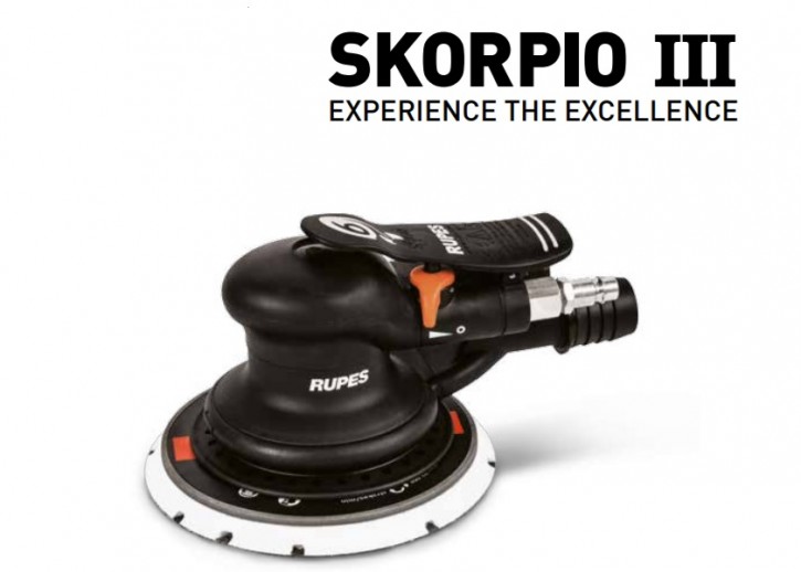 RUPES Skorpio III Druckluft Exzenterschleifer Ø150mm 6mm Hub
