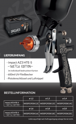 AirGunsa impact AZ3 HTE-S 1,8mm -Sketch Edition- SONDERMODELL