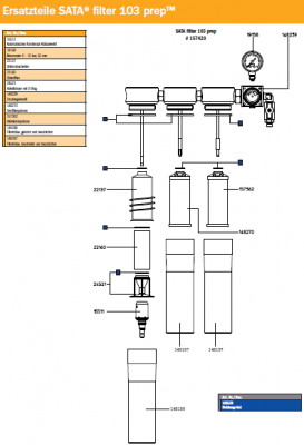 SATA® filter 101 prep™ 1-stufiger Filter